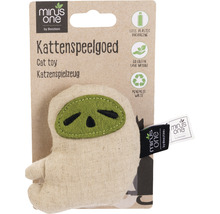 Katzenspielzeug in Geisterform auf Pappkarte