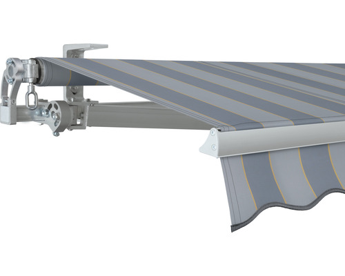SOLUNA Gelenkarmmarkise Concept 3,5x2 Stoff Dessin 7109 Gestell Silber E6EV1 eloxiert Antrieb links inkl. Kurbel SOLUNA Gelenkarmmarkise Concept 3,5x2 Stoff Dessin 7109 Gestell Silber E6EV1 eloxiert Antrieb links inkl. Kurbel