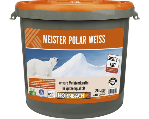 Eimer mit Meister Polar Weiss Innenfarbe, 25 Liter