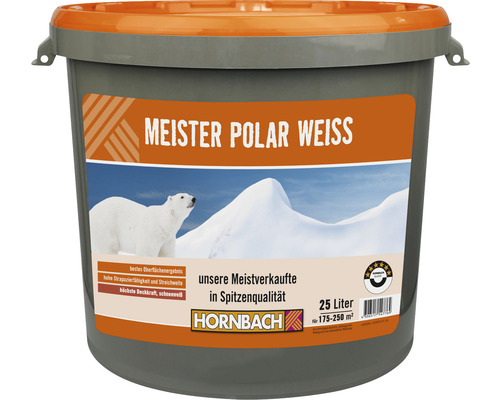 HORNBACH Wandfarbe Meister Polarweiß 25 L