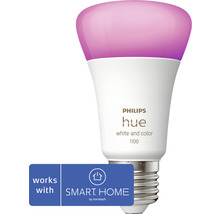Philips Hue Lampe mit Farbwiedergabe und Smart Home Kompatibilität