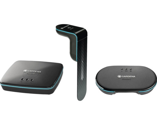 Gardena Smart System bestehend aus Sensor, Gateway und Bewässerungssteuerung