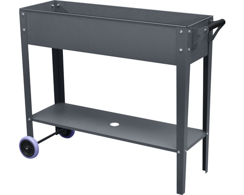 Hochbeet mit Rädern und Ablage