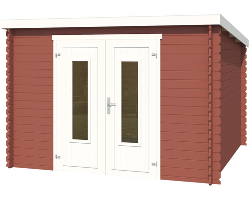 Holzgartenhaus mit Doppeltür und Fenster