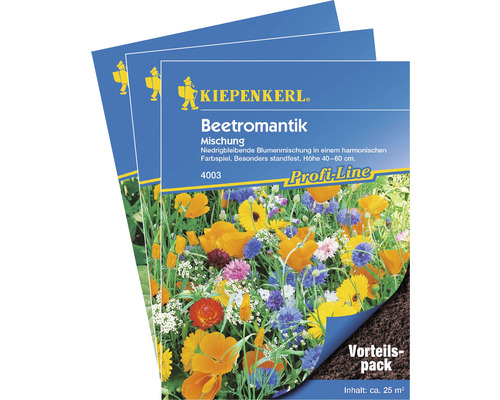 Blumenwiesensamen 'Beetromantik' Kiepenkerl Profi-Line, 3er-Vorteilspack für 75 m²