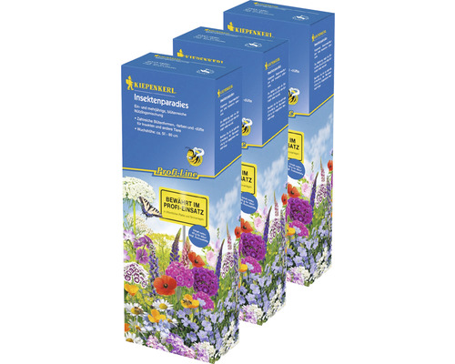 Blumenwiesensamen 'Insektenparadies' Kiepenkerl Profi-Line, 3er-Vorteilspack für 90 m²