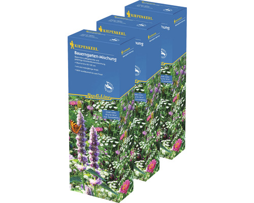 Blumenwiesensamen 'Bauerngartenmischung' Kiepenkerl Profi-Line, 3er-Vorteilspack für 150 m²