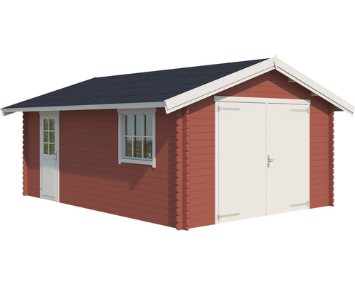 Holzgartenhaus mit Doppeltür, Seitentür und Fenster