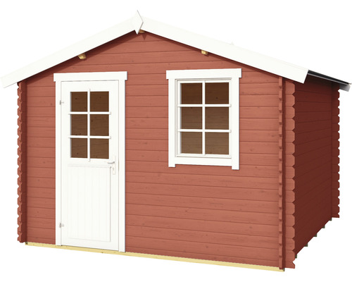 Holzgartenhaus mit Tür und Fenster