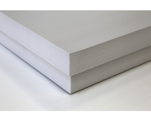 Nahaufnahme von zwei Polystyrol Hartschaumplatten