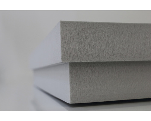 Nahaufnahme einer grauen Dämmplatte