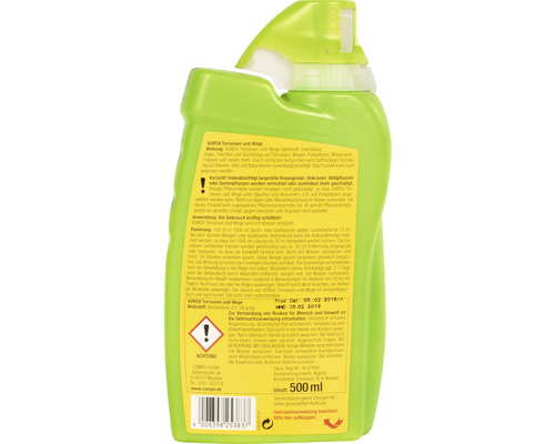VOROX Terrassen und Wege Unkrautvernichter Flasche, 500 ml