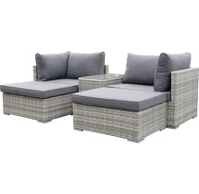 Gartenlounge-Set mit Rattanoptik und Polsterkissen