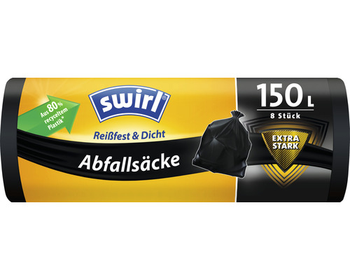 Müllsack Swirl® 150 l 8 Stk. schwarz