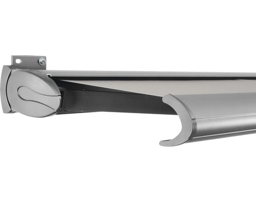 SOLUNA Kassettenmarkise Exclusiv 2,5x2 Stoff Dessin 320923 Gestell E6EV1 silber eloxiert Antrieb links inkl. Motor und Wandschalter SOLUNA Kassettenmarkise Exclusiv 2,5x2 Stoff Dessin 320923 Gestell E6EV1 silber eloxiert Antrieb links inkl. Motor und Wandschalter