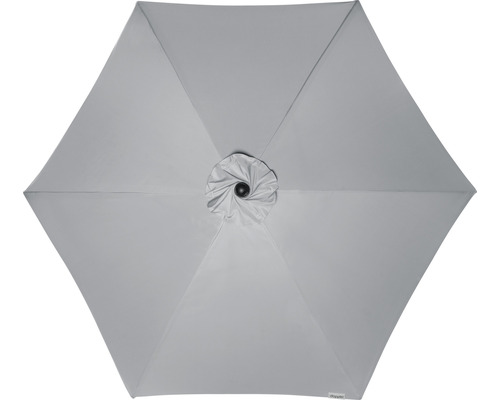 Draufsicht eines grauen Sonnenschirms