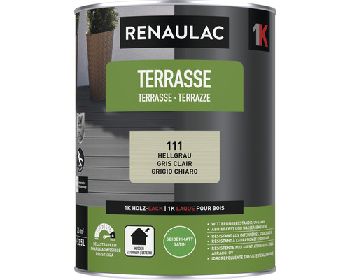 RENAULAC Terrassenfarbe seidenmatt hellgrau 2.5 l