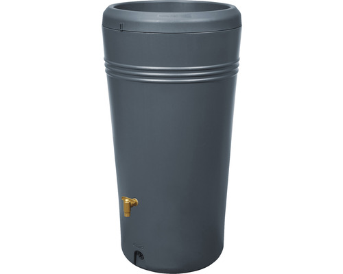 Regentonne aus Kunststoff mit Wasserhahn