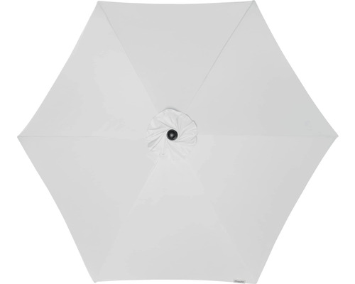 Ansicht von unten eines sechseckigen Sonnenschirms