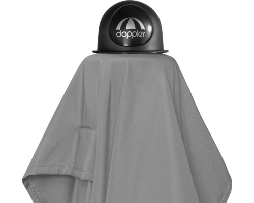 Doppler Logo auf einem Regenschirm