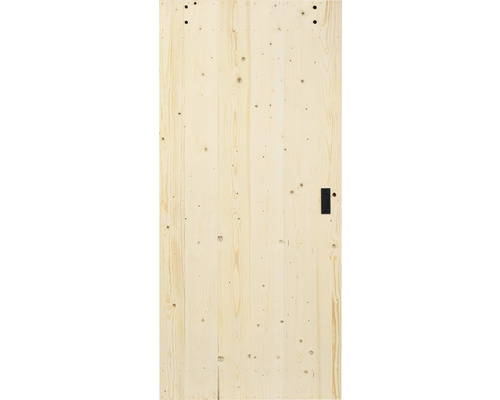 Holztür mit Beschlägen