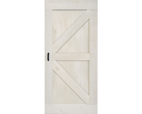 Holztür im Scheunenstil mit Beschlägen