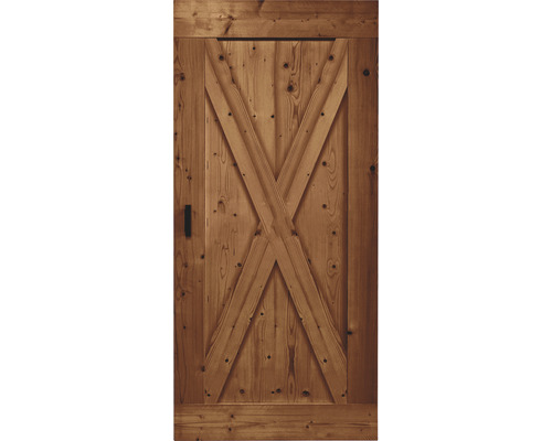 Holztür mit X-förmigem Design