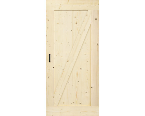 Holztür mit Z-Strebe und Griff