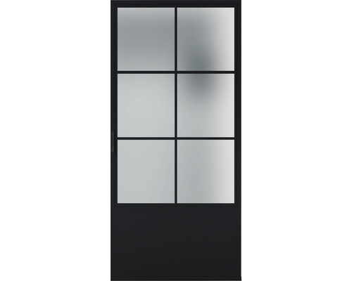 Zimmertür mit sechs Glaseinsätzen und geschlossenem Türblatt