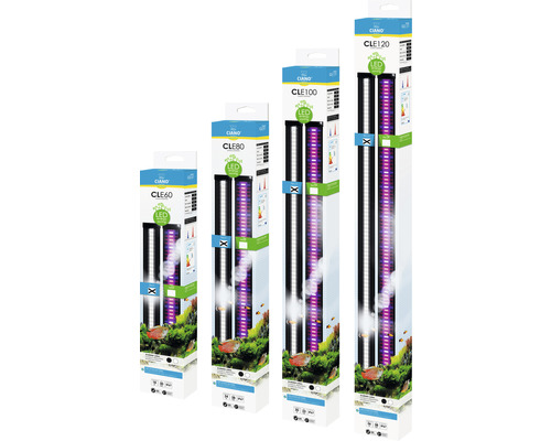Verschiedene Verpackungen von Ciano CLE LED-Aquarienleuchten