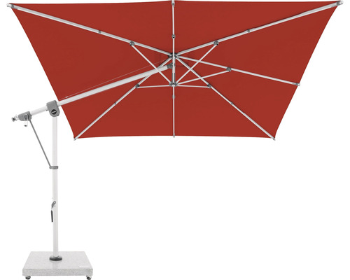 Quadratischer Ampelschirm mit Ständer