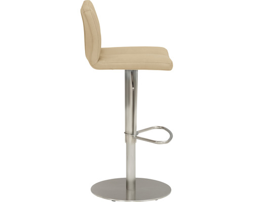 Barhocker mit Kunstlederbezug und Fußstütze