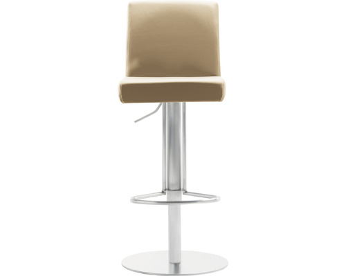 Barhocker mit Rückenlehne und Metallfuß