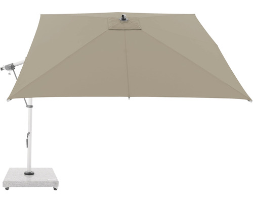 Quadratischer Ampelschirm mit Fuß