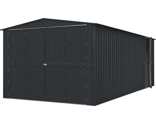 Metall Gerätehaus mit Doppeltür und Satteldach