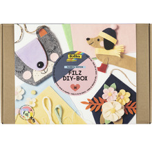 Filz DIY Box mit Bastelmaterial für Filzprojekte