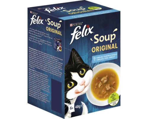 Katzengetränk Felix Soup mit Fisch 6x48 g