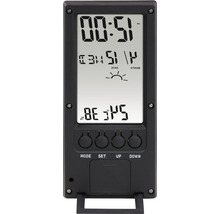 Digitale Wetterstation mit Anzeige von Uhrzeit, Datum und Temperatur