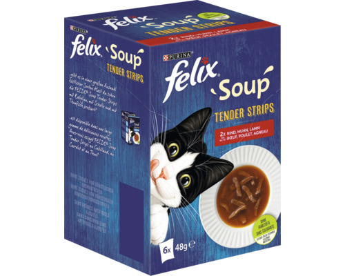 Katzengetränk Felix Soup mit Fleisch 6x48 g-0