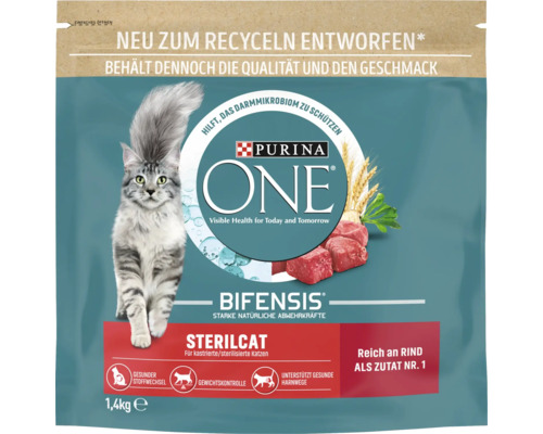 Katzenfutter trocken Purina One Sterilcat mit Rind und Weizen 1,4 kg-0