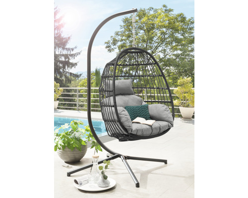 Hängesessel Destiny Coco Deluxe beige-grau AT | HORNBACH II Polyrattan