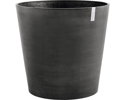 Pflanztopf Ecopots Amsterdam mit Rollen Kunststoff Ø 80 cm H 75 cm dunkelgrau Blumentopf aus Kunststoff