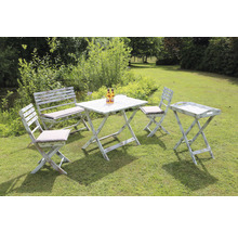 Balkonset Destiny TOSCANA 2x Stuhl Bank Tisch 100x58x73 cm klappbar Akazienholz