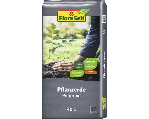Pflanzerde mit Pflanzenkohle torffrei FloraSelf Nature 40 L Pflanzerde mit Pflanzenkohle torffrei FloraSelf Nature 40 L