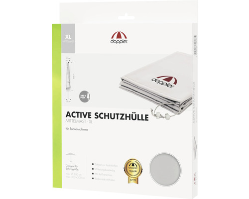 Verpackung der Doppler Schutzhülle Active für Mittelmast Sonnenschirme in XL