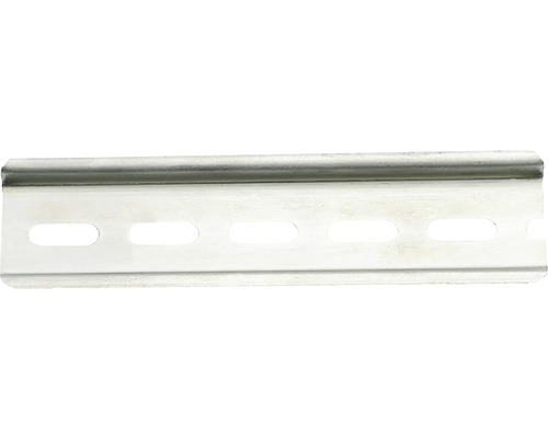 Leiterklemme Hutschiene 35 / 7,5 mm L 137 mm, grau Profilschiene aus Metall mit Langlöchern