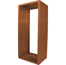 Dekoratives Rost-Regal aus Stahl für den Innen- und Außenbereich