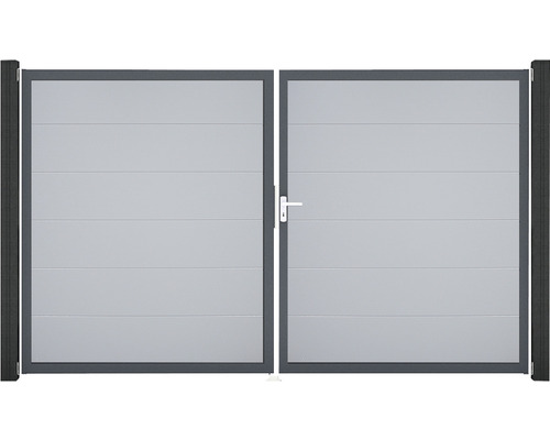 Doppelflügeltor mit Griff und horizontaler Füllung