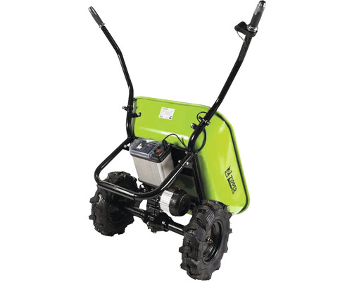 Motorisierte Schubkarre mit Akku und Reifenprofil