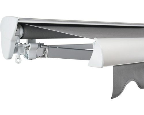 SOLUNA Halbkassettenmarkise Classic 2,5x2 Stoff Dessin 320925 Gestell E6EV1 silber eloxiert Antrieb links inkl. Kurbel SOLUNA Halbkassettenmarkise Classic 2,5x2 Stoff Dessin 320925 Gestell E6EV1 silber eloxiert Antrieb links inkl. Kurbel